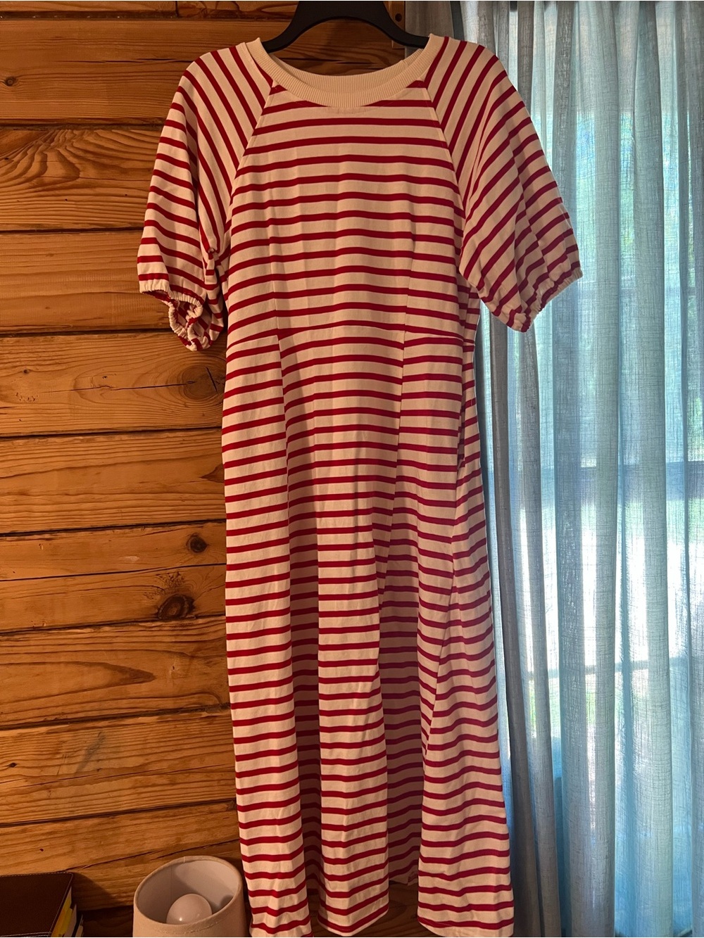 Polagram Red & White Striped Midi Dress - Picture 2 of 2